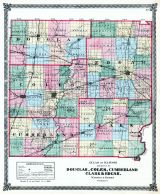 Douglas, Coles, Cumberland, Clark, and Edgar Counties Map
